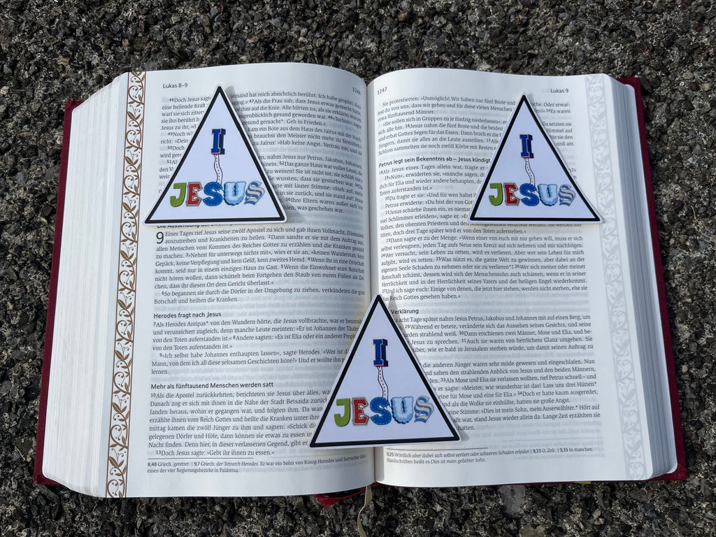 I follow Jesus Sticker (retro)