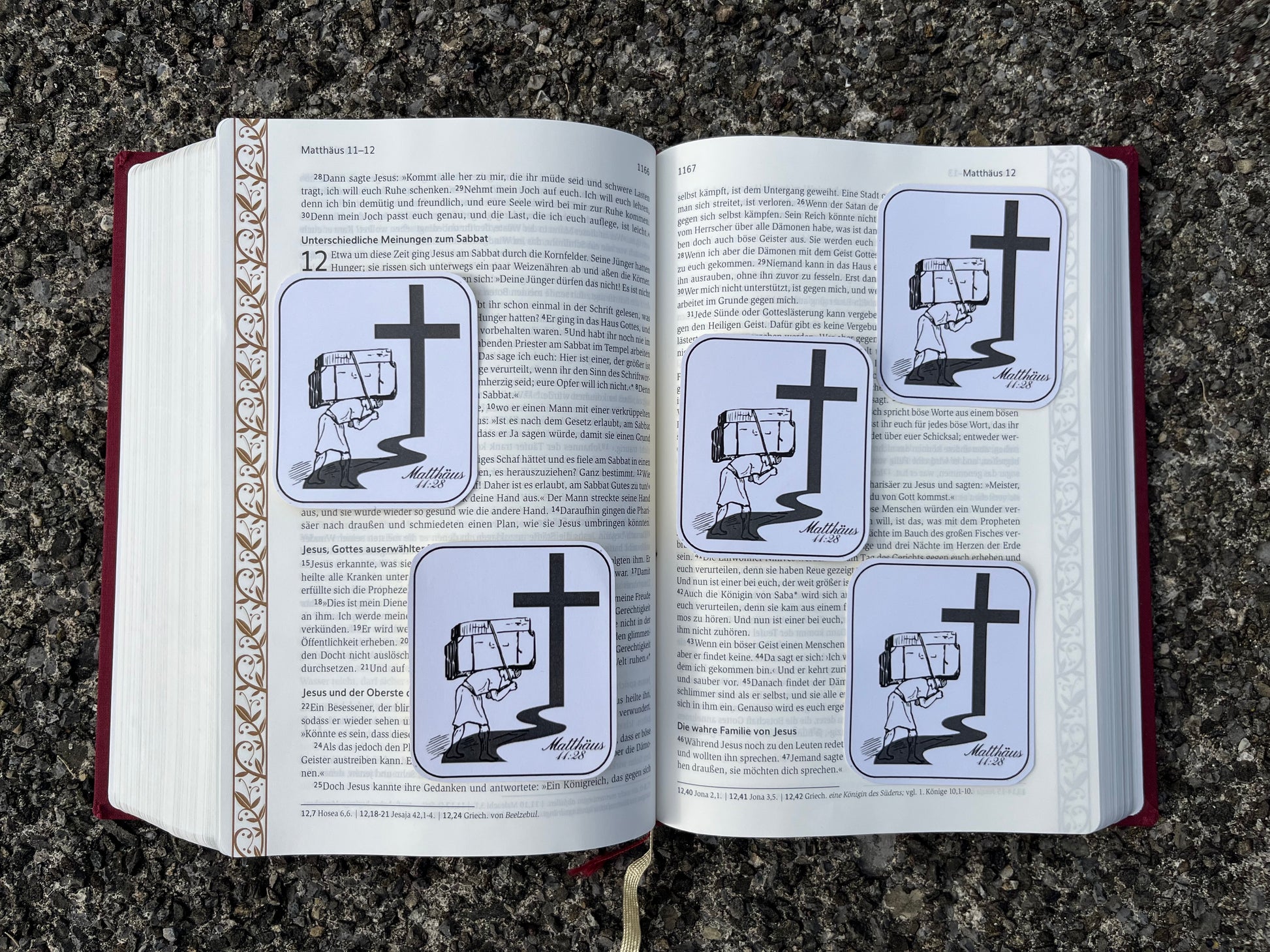 Come to Jesus to find rest Sticker; Matthew 11:28