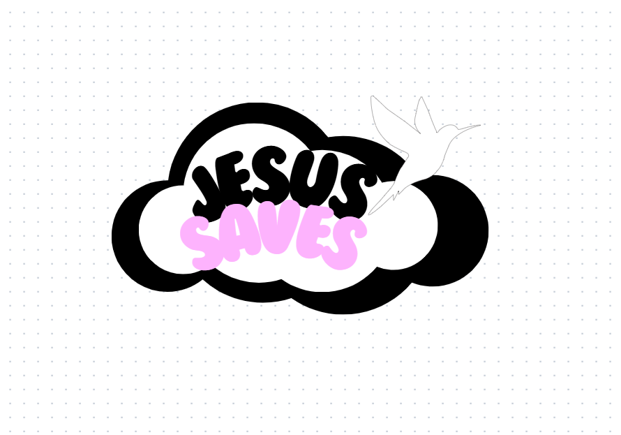 Cloud with Holy Bird (Jesus saves)