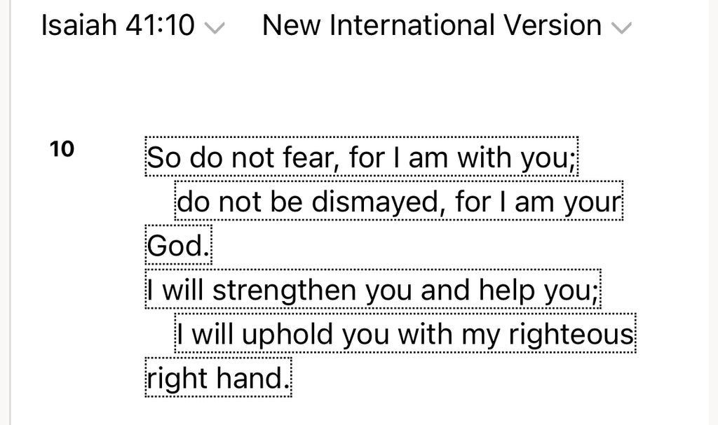 Jesus Hand; Isaiah 41:10