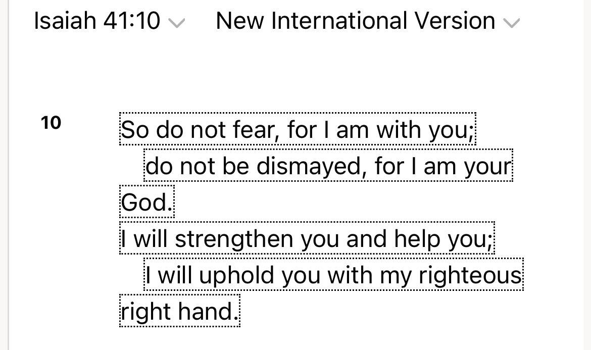 Jesus Hand; Isaiah 41:10